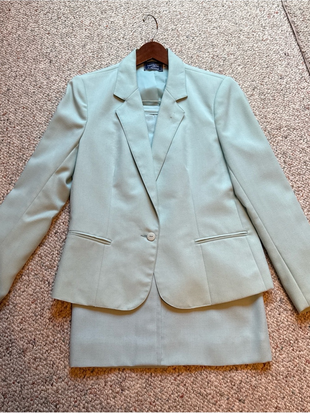 Vintage Haberdashery Collection Light Blue 2pc Skirt Jacket Suit Women’s 10